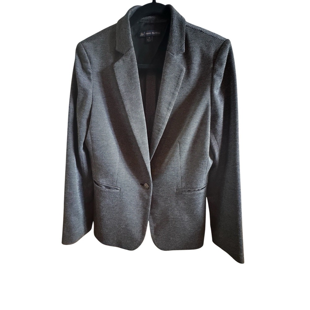 Brooks Brothers 346 Collection Black Gray Structured Blazer Women's Sz 8 Classy